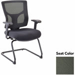 Lorell Conjure Mid - Back Mesh Sled Base Guest Chair with Adjustable Arms (LLR - LLR62009X) - SchoolOutlet