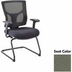 Lorell Conjure Mid - Back Mesh Sled Base Guest Chair with Adjustable Arms (LLR - LLR62009X) - SchoolOutlet