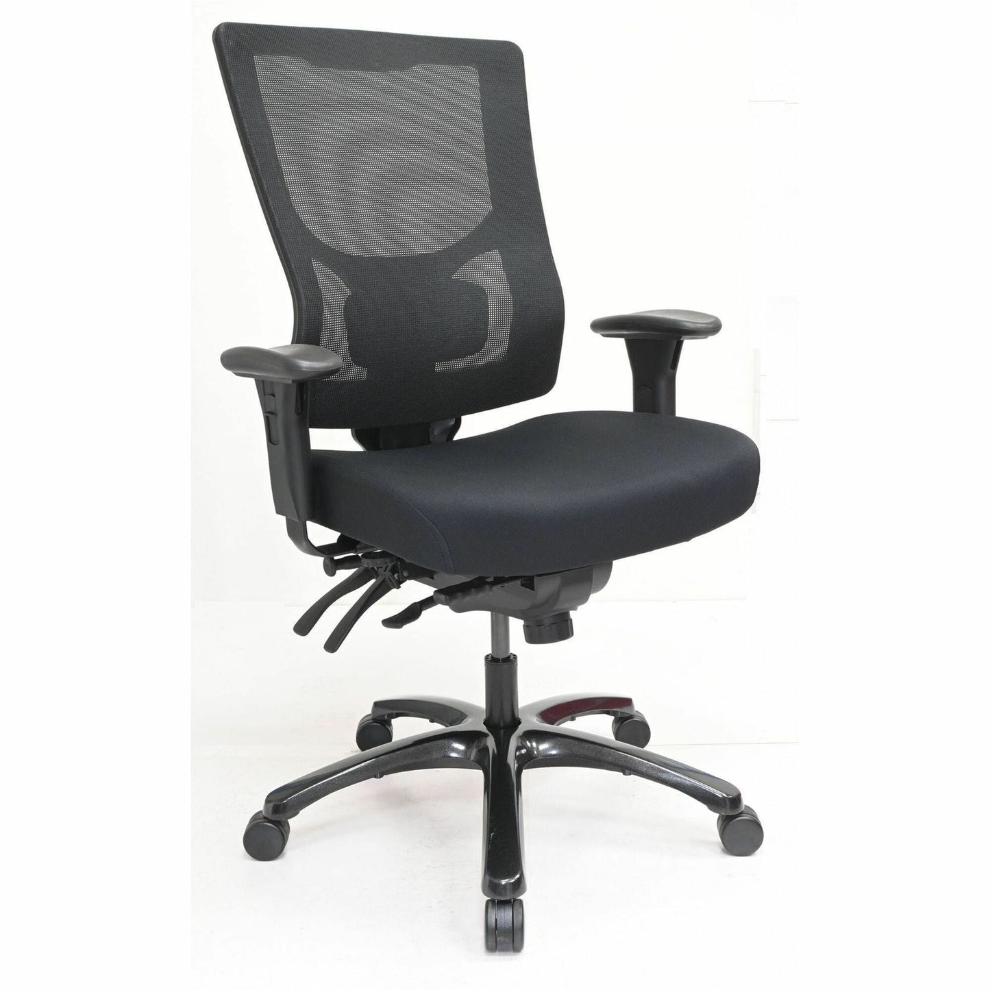 Lorell Big & Tall Mesh High - Back Executive Chair with Adjustable Lumbar and Seat Slider (LLR - LLR62010) - SchoolOutlet