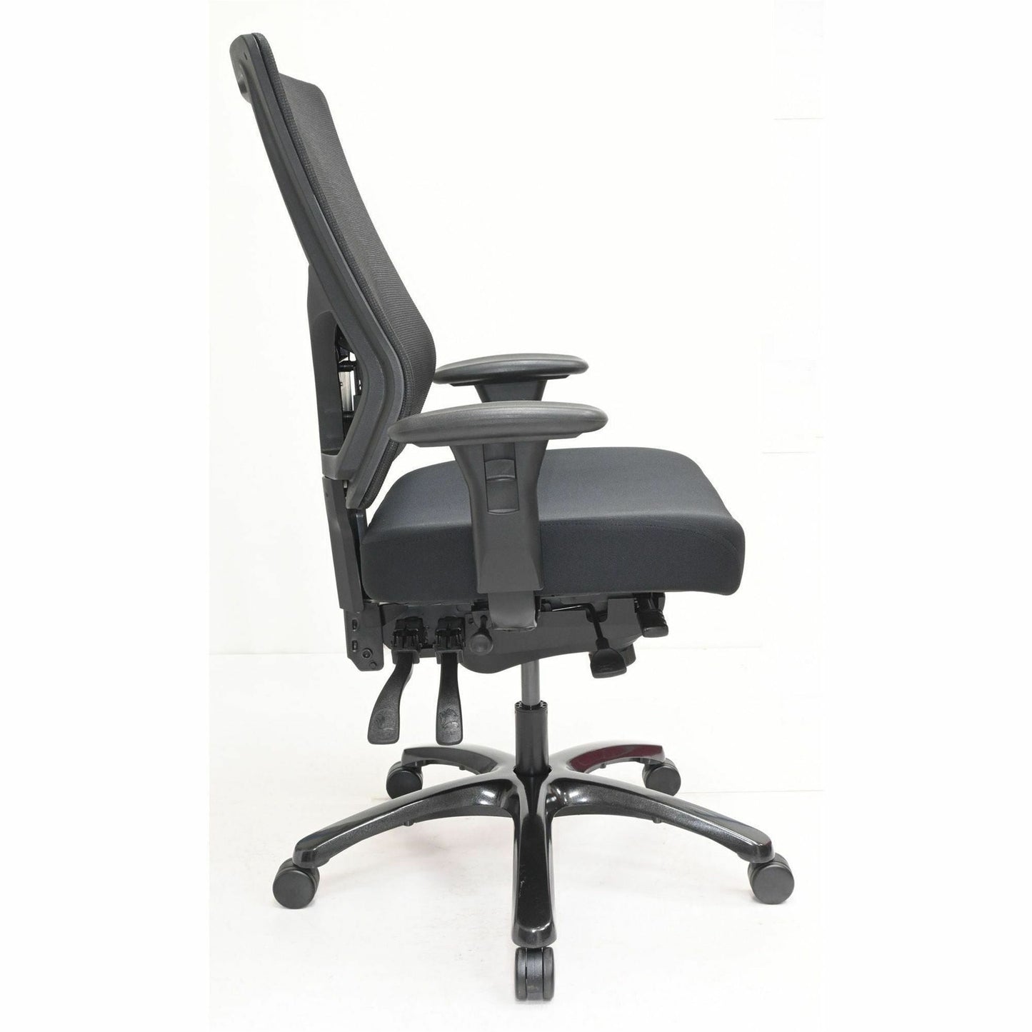 Lorell Big & Tall Mesh High - Back Executive Chair with Adjustable Lumbar and Seat Slider (LLR - LLR62010) - SchoolOutlet