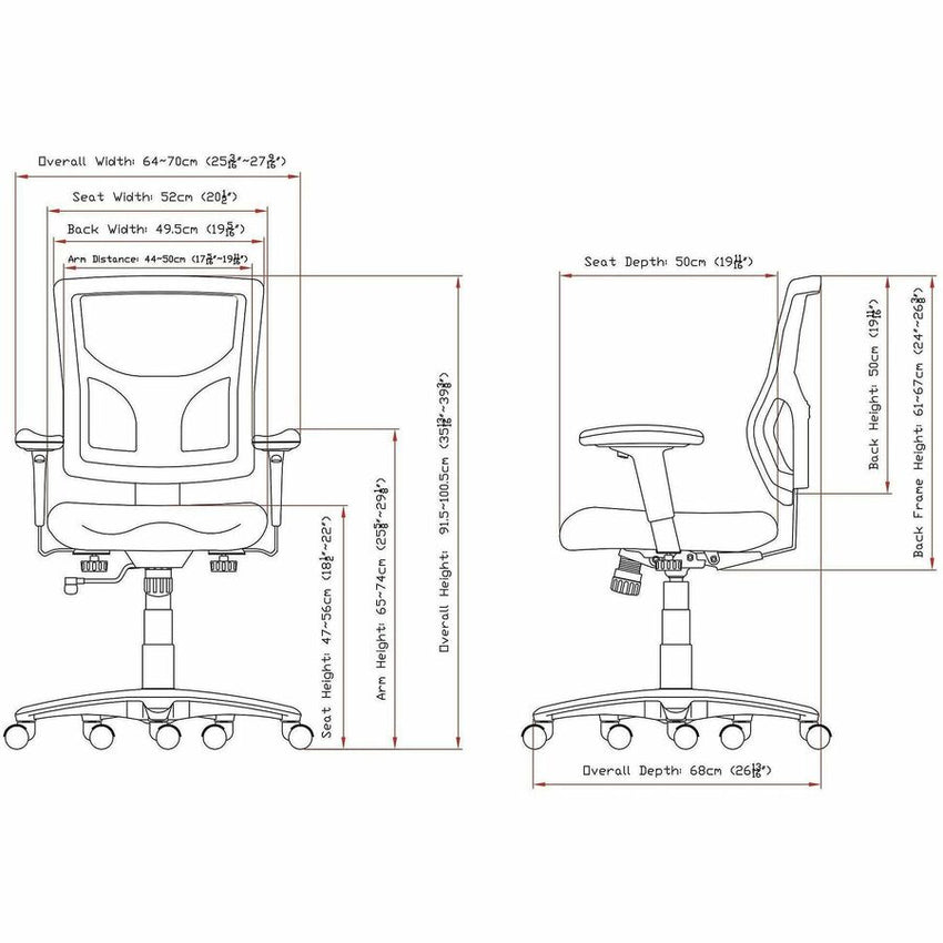 Lorell Conjure Mesh Task Chair with Ratchet Back and Adjustable Arms (LLR - LLR62014) - SchoolOutlet