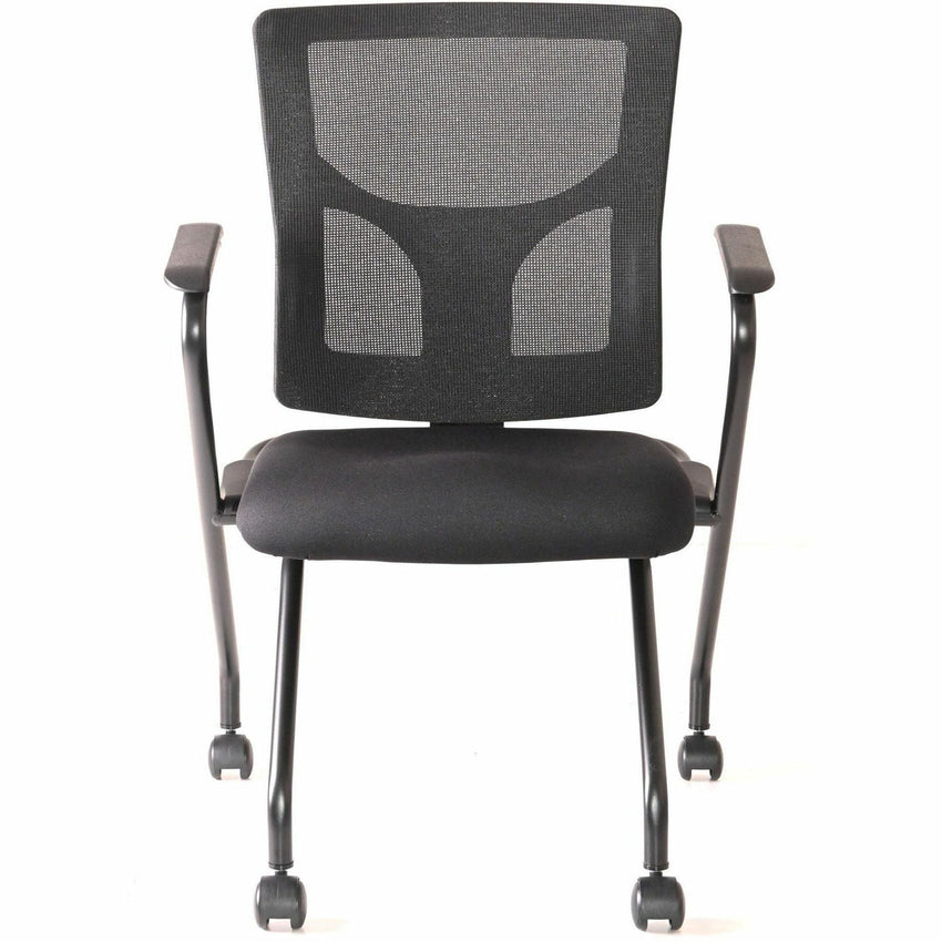Lorell Conjure Mesh Training Chair with Folding Seat Arms and Casters - Set of 2 (LLR - LLR62019X) - SchoolOutlet