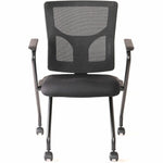 Lorell Conjure Mesh Training Chair with Folding Seat Arms and Casters - Set of 2 (LLR - LLR62019X) - SchoolOutlet