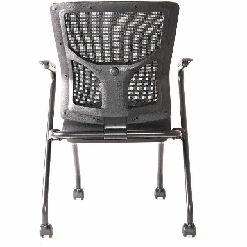 Lorell Conjure Mesh Training Chair with Folding Seat Arms and Casters - Set of 2 (LLR - LLR62019X) - SchoolOutlet