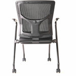 Lorell Conjure Mesh Training Chair with Folding Seat Arms and Casters - Set of 2 (LLR - LLR62019X) - SchoolOutlet