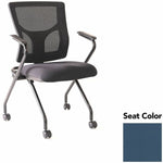 Lorell Conjure Mesh Training Chair with Folding Seat Arms and Casters - Set of 2 (LLR - LLR62019X) - SchoolOutlet