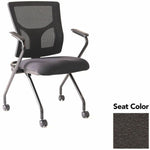 Lorell Conjure Mesh Training Chair with Folding Seat Arms and Casters - Set of 2 (LLR - LLR62019X) - SchoolOutlet