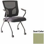 Lorell Conjure Mesh Training Chair with Folding Seat Arms and Casters - Set of 2 (LLR - LLR62019X) - SchoolOutlet