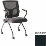 Lorell Conjure Mesh Training Chair with Folding Seat Arms and Casters - Set of 2 (LLR - LLR62019X) - SchoolOutlet