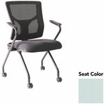 Lorell Conjure Mesh Training Chair with Folding Seat Arms and Casters - Set of 2 (LLR - LLR62019X) - SchoolOutlet