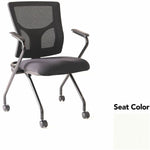 Lorell Conjure Mesh Training Chair with Folding Seat Arms and Casters - Set of 2 (LLR - LLR62019X) - SchoolOutlet