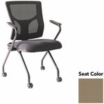 Lorell Conjure Mesh Training Chair with Folding Seat Arms and Casters - Set of 2 (LLR - LLR62019X) - SchoolOutlet