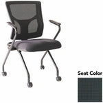 Lorell Conjure Mesh Training Chair with Folding Seat Arms and Casters - Set of 2 (LLR - LLR62019X) - SchoolOutlet