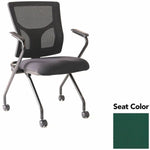 Lorell Conjure Mesh Training Chair with Folding Seat Arms and Casters - Set of 2 (LLR - LLR62019X) - SchoolOutlet