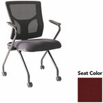 Lorell Conjure Mesh Training Chair with Folding Seat Arms and Casters - Set of 2 (LLR - LLR62019X) - SchoolOutlet