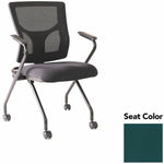 Lorell Conjure Mesh Training Chair with Folding Seat Arms and Casters - Set of 2 (LLR - LLR62019X) - SchoolOutlet