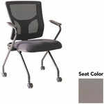Lorell Conjure Mesh Training Chair with Folding Seat Arms and Casters - Set of 2 (LLR - LLR62019X) - SchoolOutlet