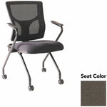 Lorell Conjure Mesh Training Chair with Folding Seat Arms and Casters - Set of 2 (LLR - LLR62019X) - SchoolOutlet