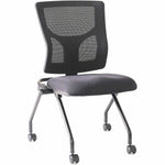 Lorell Conjure Mesh Training Chair with Folding Seat and Casters - Set of 2 (LLR - LLR62020X) - SchoolOutlet