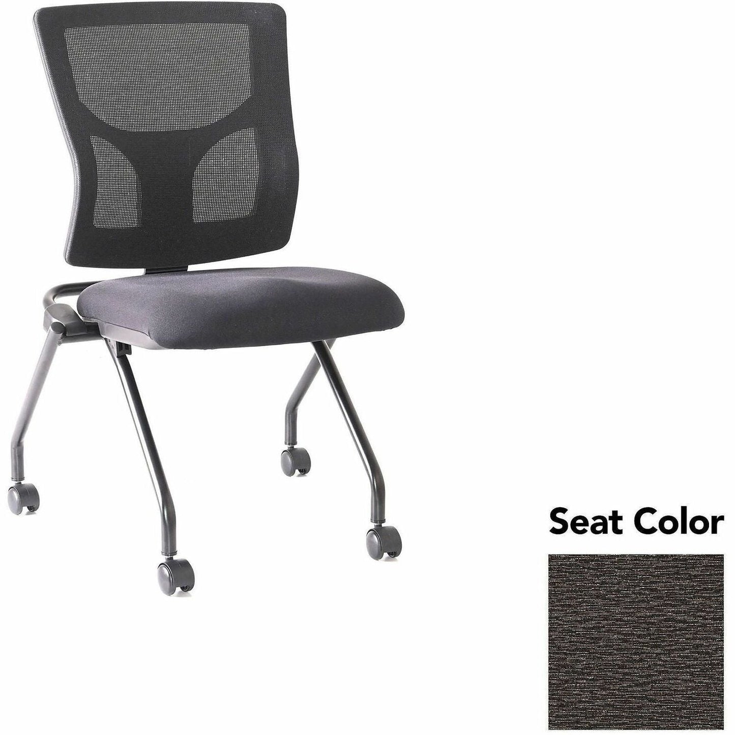 Lorell Conjure Mesh Training Chair with Folding Seat and Casters - Set of 2 (LLR - LLR62020X) - SchoolOutlet