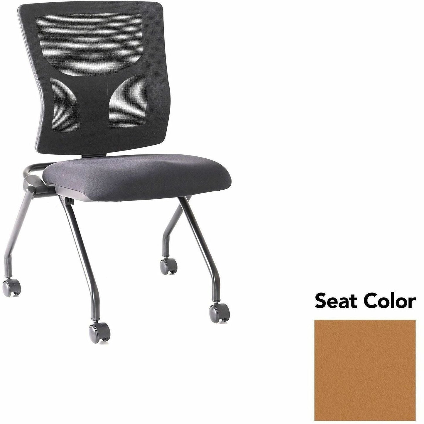 Lorell Conjure Mesh Training Chair with Folding Seat and Casters - Set of 2 (LLR - LLR62020X) - SchoolOutlet