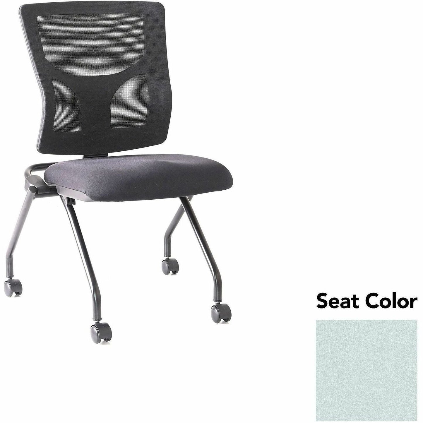 Lorell Conjure Mesh Training Chair with Folding Seat and Casters - Set of 2 (LLR - LLR62020X) - SchoolOutlet