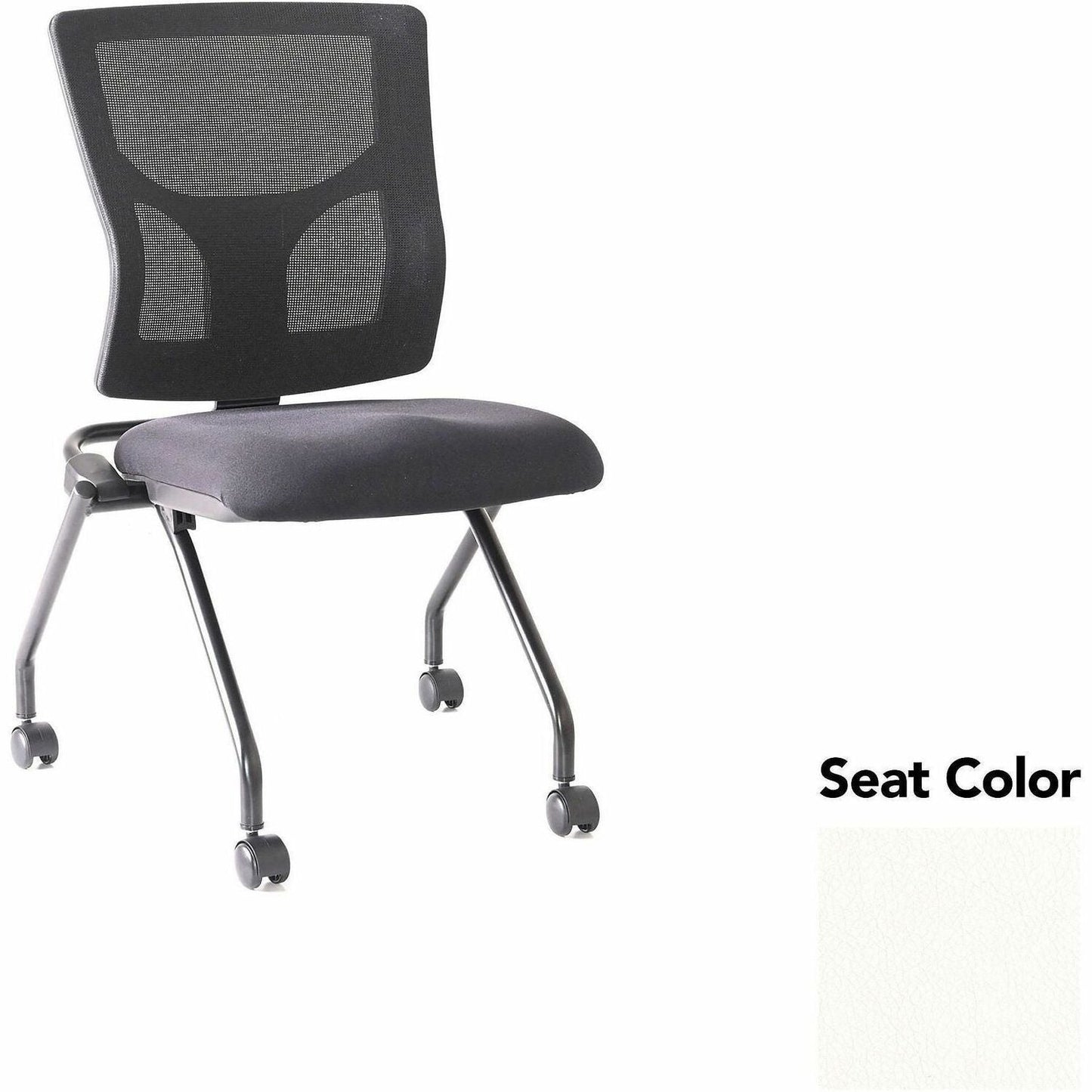 Lorell Conjure Mesh Training Chair with Folding Seat and Casters - Set of 2 (LLR - LLR62020X) - SchoolOutlet