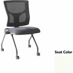 Lorell Conjure Mesh Training Chair with Folding Seat and Casters - Set of 2 (LLR - LLR62020X) - SchoolOutlet
