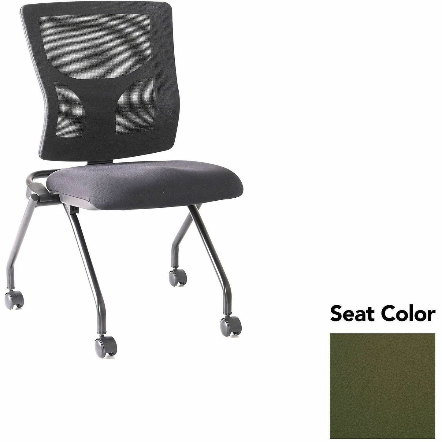 Lorell Conjure Mesh Training Chair with Folding Seat and Casters - Set of 2 (LLR - LLR62020X) - SchoolOutlet
