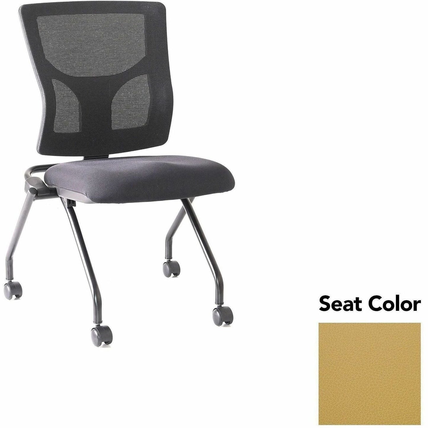 Lorell Conjure Mesh Training Chair with Folding Seat and Casters - Set of 2 (LLR - LLR62020X) - SchoolOutlet