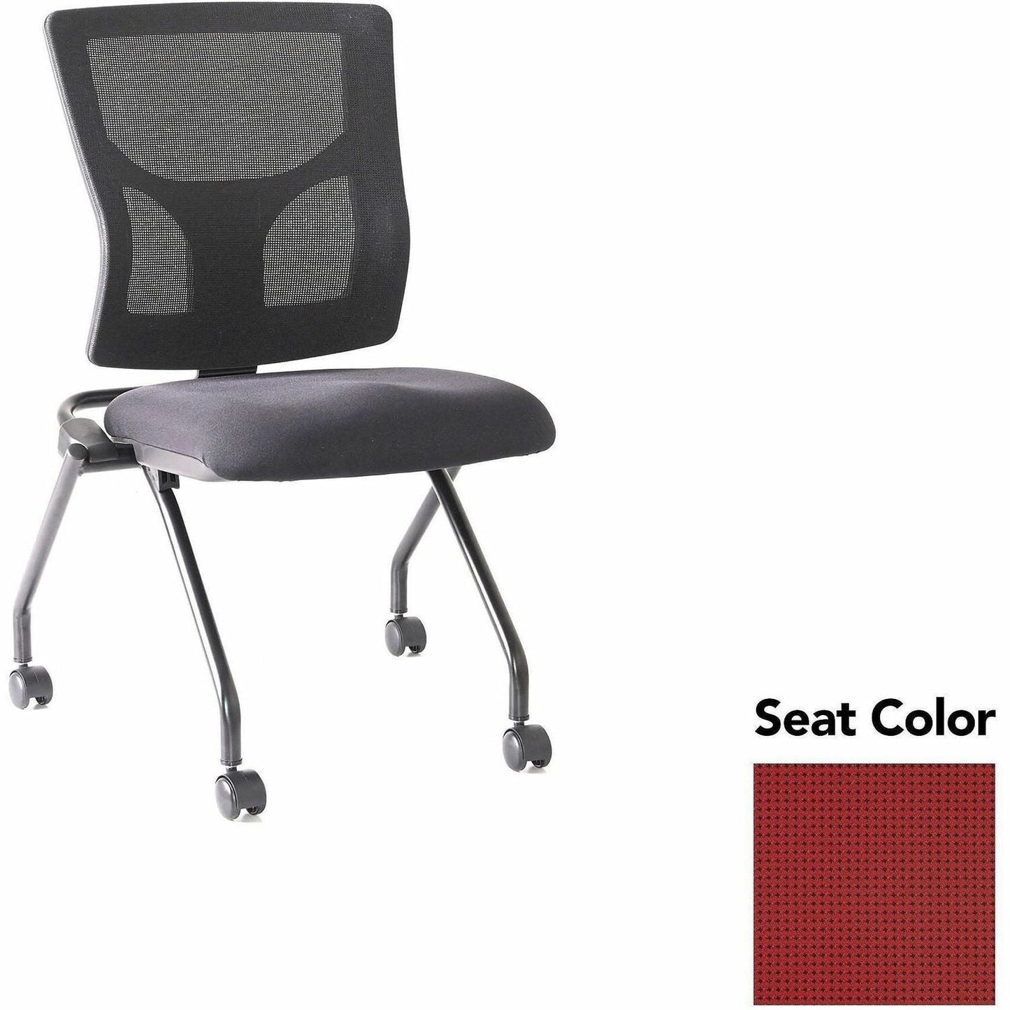 Lorell Conjure Mesh Training Chair with Folding Seat and Casters - Set of 2 (LLR - LLR62020X) - SchoolOutlet