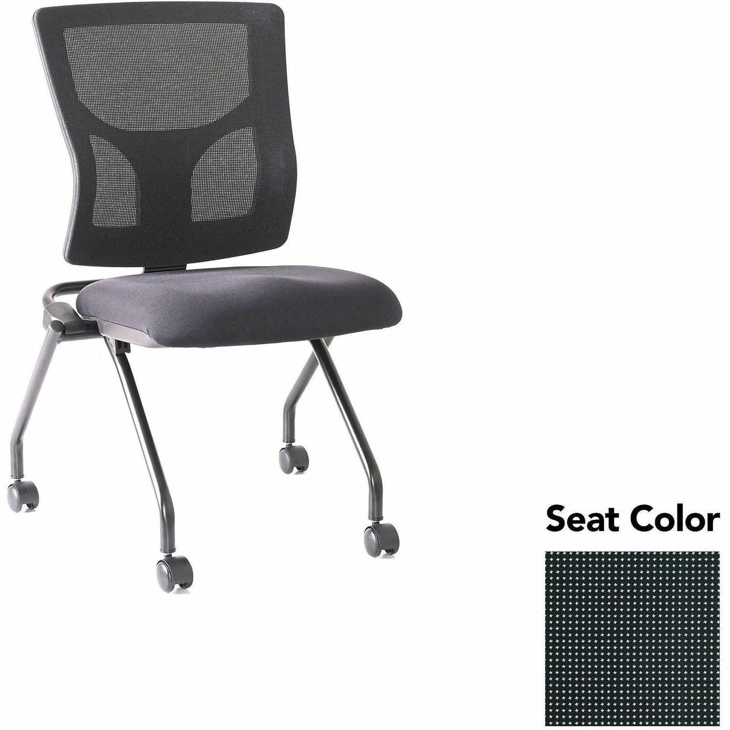 Lorell Conjure Mesh Training Chair with Folding Seat and Casters - Set of 2 (LLR - LLR62020X) - SchoolOutlet