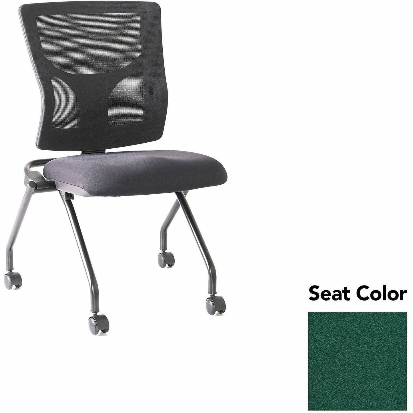 Lorell Conjure Mesh Training Chair with Folding Seat and Casters - Set of 2 (LLR - LLR62020X) - SchoolOutlet