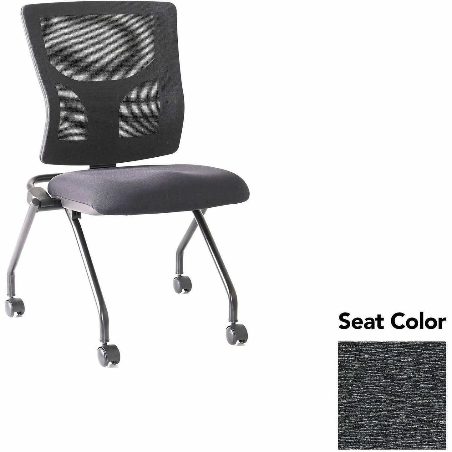 Lorell Conjure Mesh Training Chair with Folding Seat and Casters - Set of 2 (LLR - LLR62020X) - SchoolOutlet