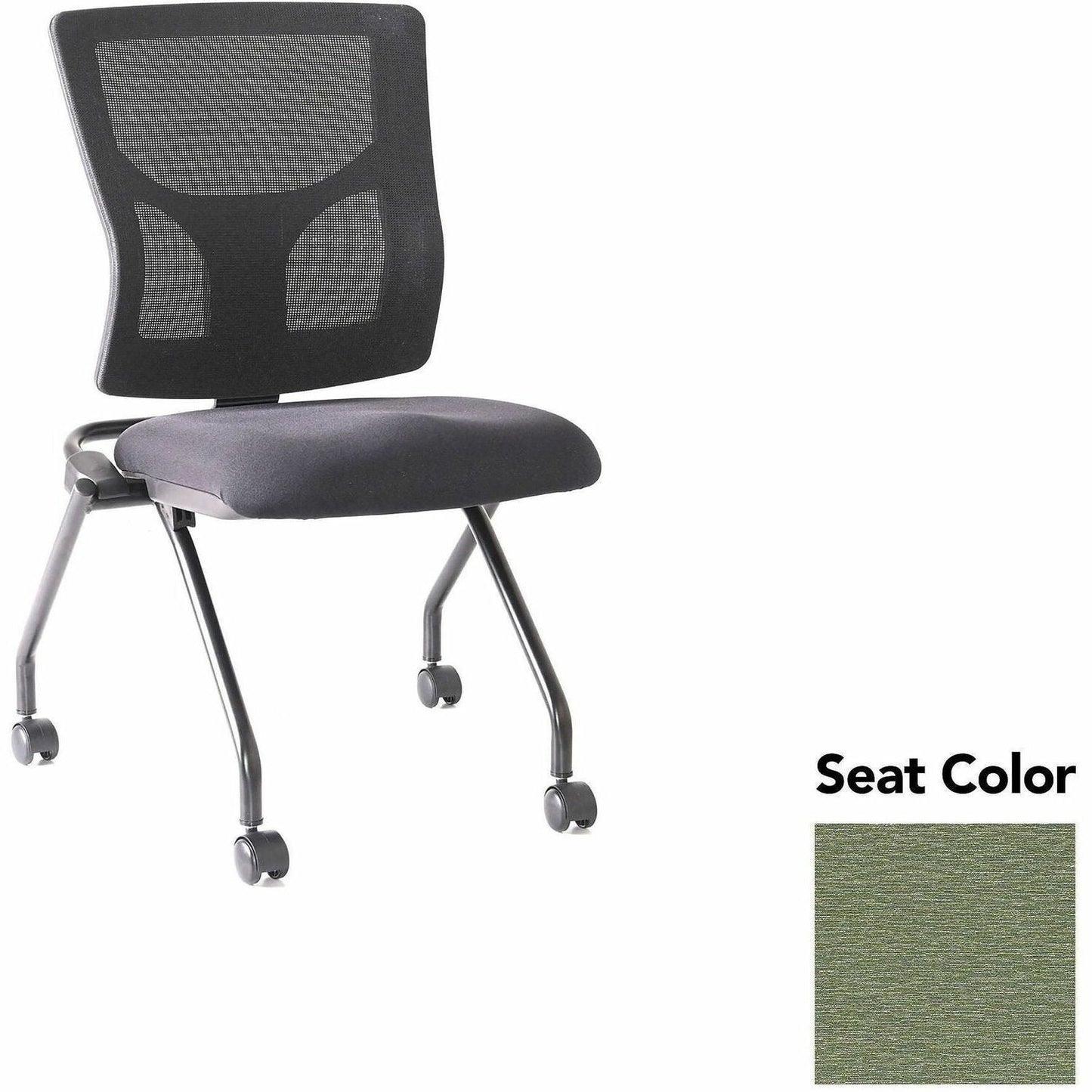 Lorell Conjure Mesh Training Chair with Folding Seat and Casters - Set of 2 (LLR - LLR62020X) - SchoolOutlet