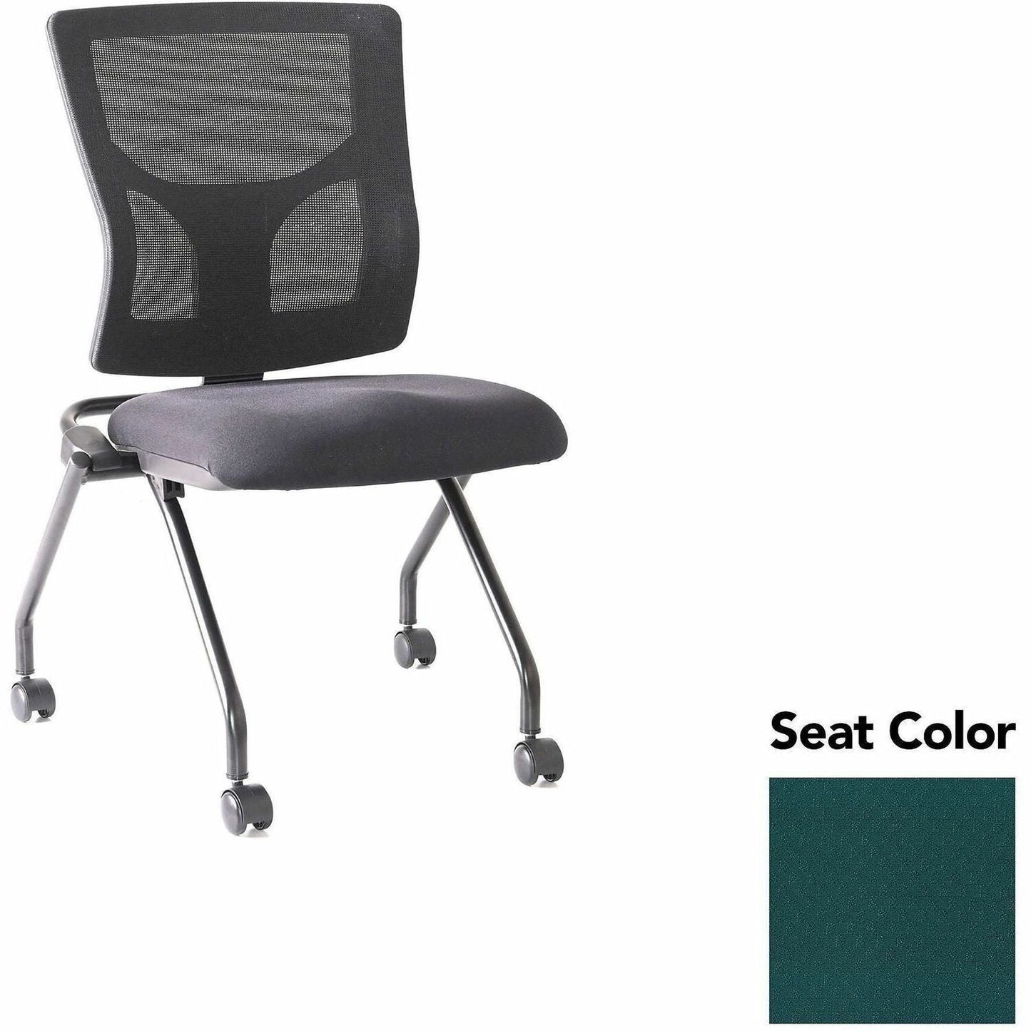 Lorell Conjure Mesh Training Chair with Folding Seat and Casters - Set of 2 (LLR - LLR62020X) - SchoolOutlet