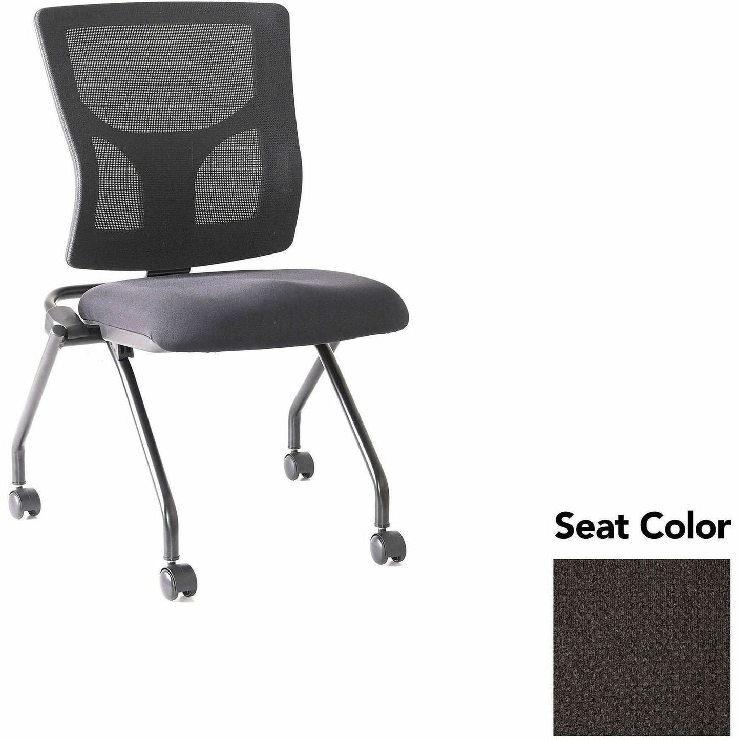 Lorell Conjure Mesh Training Chair with Folding Seat and Casters - Set of 2 (LLR - LLR62020X) - SchoolOutlet