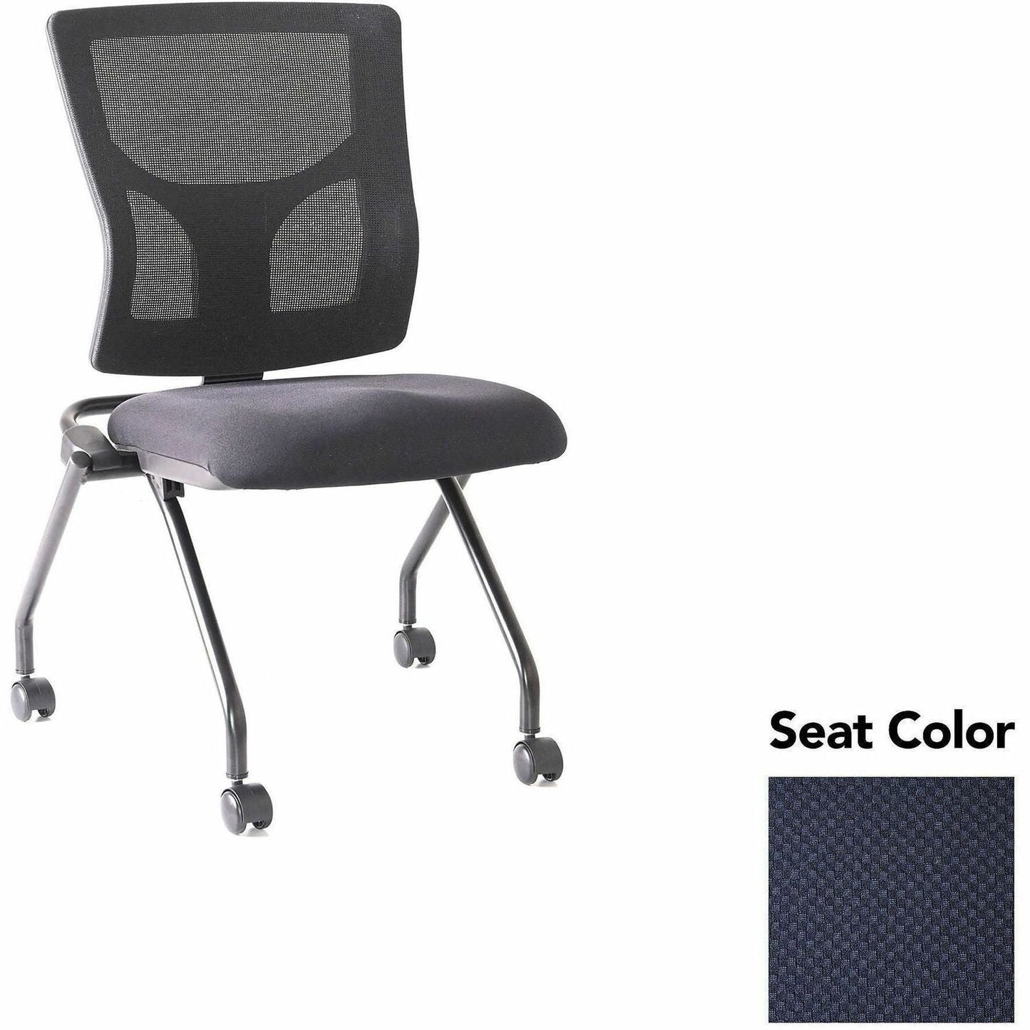 Lorell Conjure Mesh Training Chair with Folding Seat and Casters - Set of 2 (LLR - LLR62020X) - SchoolOutlet