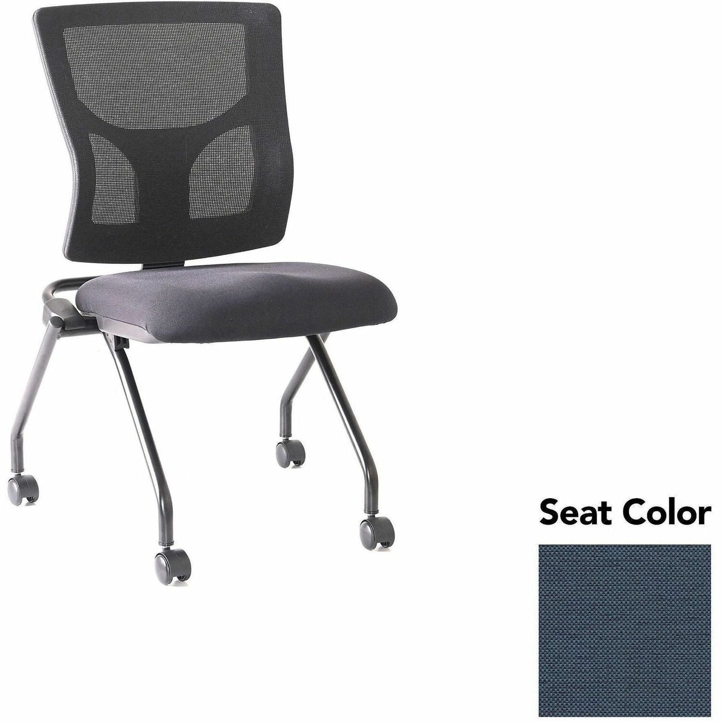 Lorell Conjure Mesh Training Chair with Folding Seat and Casters - Set of 2 (LLR - LLR62020X) - SchoolOutlet