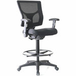 Lorell Conjure Office Stool with Mesh Back, Foldaway Arms and Footrest (LLR - LLR62021) - SchoolOutlet