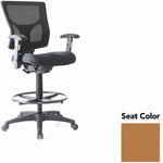 Lorell Conjure Office Stool with Mesh Back, Foldaway Adjustable Arms and Foot Ring (LLR - LLR620210XX) - SchoolOutlet