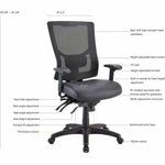 Lorell Conjure High - Back Office Chair with Antibacterial Vinyl Seat and Ratchet Back (LLR - LLR62040) - SchoolOutlet