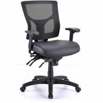 Lorell Conjure Mid - Back Office Chair with Antibacterial Vinyl Seat and Adjustable Arms (LLR - LLR62041) - SchoolOutlet