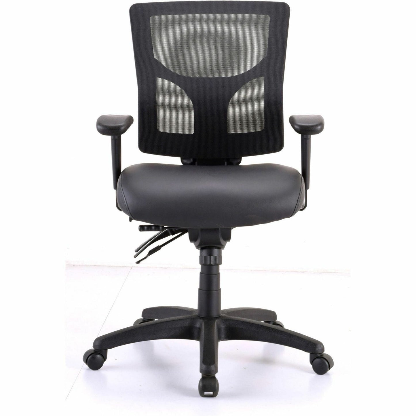 Lorell Conjure Mid - Back Office Chair with Antibacterial Vinyl Seat and Adjustable Arms (LLR - LLR62041) - SchoolOutlet