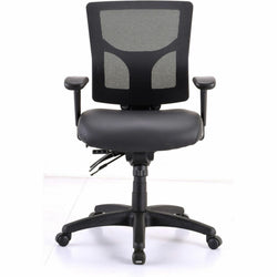 Lorell Conjure Mid-Back Office Chair with Antibacterial Vinyl Seat and Adjustable Arms (LLR-LLR62041)