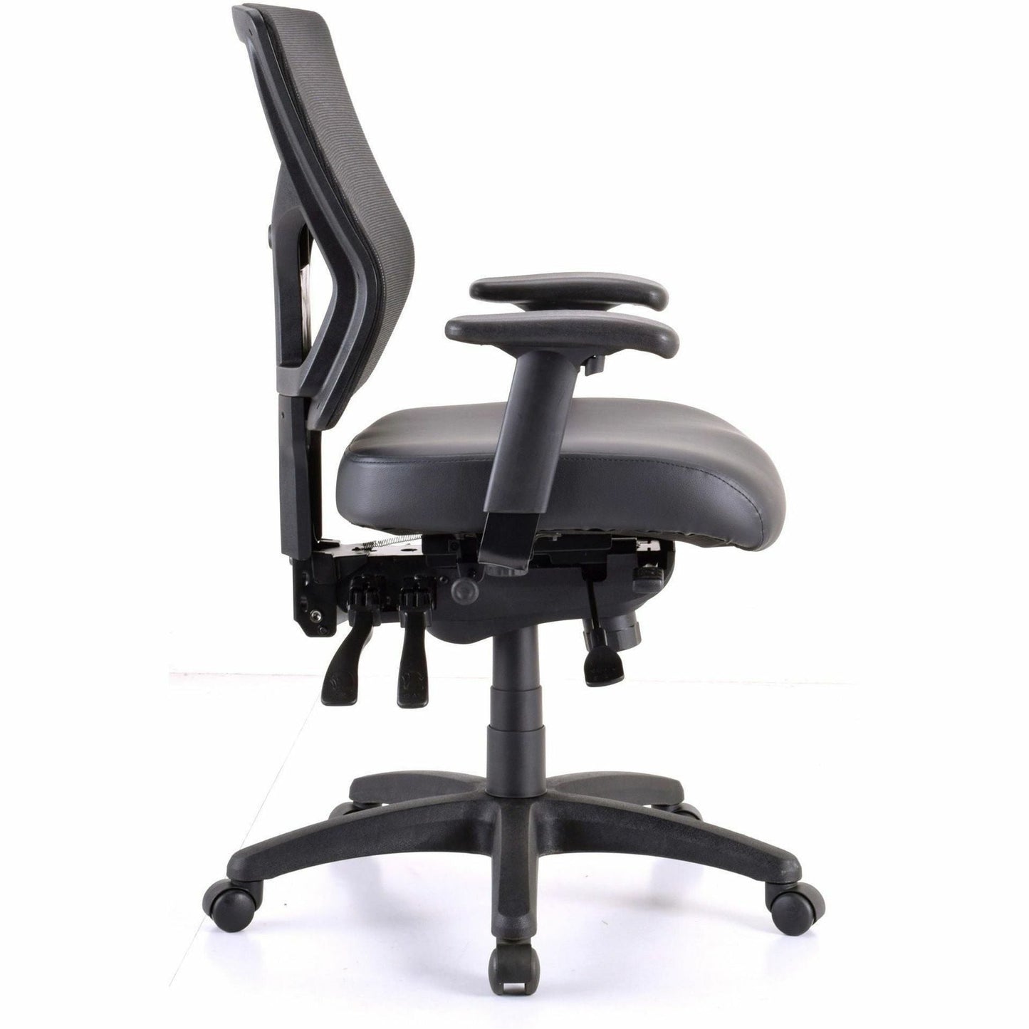 Lorell Conjure Mid - Back Office Chair with Antibacterial Vinyl Seat and Adjustable Arms (LLR - LLR62041) - SchoolOutlet