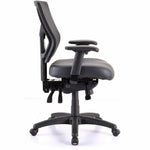 Lorell Conjure Mid - Back Office Chair with Antibacterial Vinyl Seat and Adjustable Arms (LLR - LLR62041) - SchoolOutlet