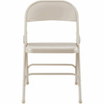 Lorell Steel Folding Chairs Beige Powder - Coated Frame 4 - Pack 16.90 