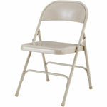 Lorell Steel Folding Chairs Beige Powder - Coated Frame 4 - Pack 16.90 