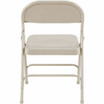 Lorell Steel Folding Chairs Beige Powder - Coated Frame 4 - Pack 16.90 